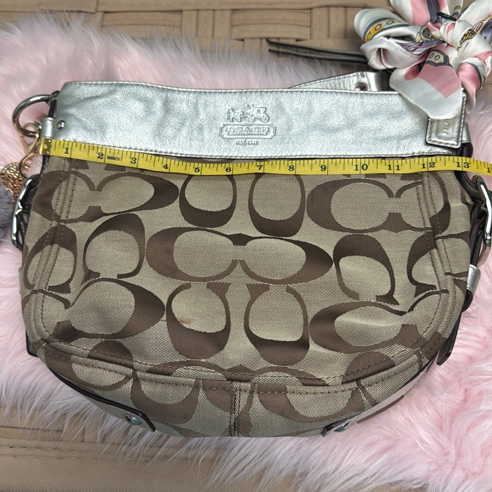 Coach Brown and Silver Shoulder Bag  Vintage Y2K - Picture 8 of 10